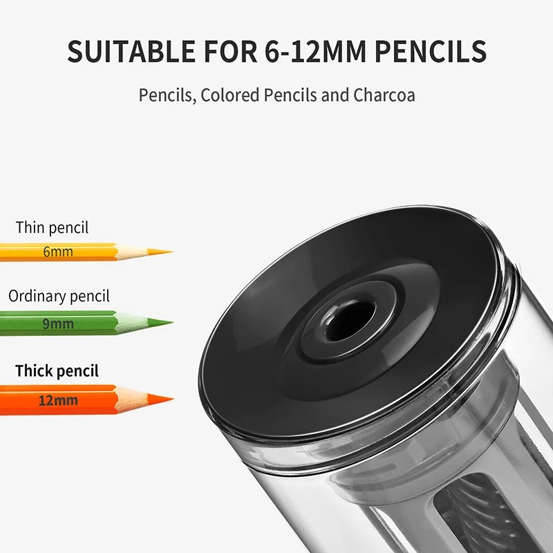 ✏️🔥 Auto-Stop Electric Sharpener for Colored Pencils | 3-Second Shave⚡Kids-Safe Design🌟【Art Class Hero】USB-Powered Mechanical Sharpener for School/Office/Home ✏️🔥 Auto-Stop Electric Sharpener for Colored Pencils | 3-Second Shave⚡Kids-Safe Design🌟【Art Class Hero】USB-Powered Mechanical Sharpener for School/Office/Home